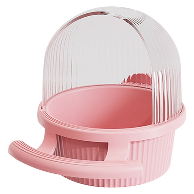 Cage Bird Feeder ABS Squirrel Proof Semi Open Design Easy Installation Food Dispenser for Parrots Budgies Peony Cockatiels