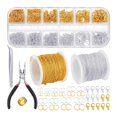 thumbnail image 1 of 1000 Piezas de Anillos de Salto Abiertos para La Fabricación de Joyas Herramientas de Reparación de Joyas DIY Llavero Kit de Suministros de Fabricació Oro plateado Sunnimix Anillos de salto abiertos, 1 of 8