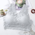 thumbnail image 5 of Gyexs Women's Seamless Sports Bra Lace Back Vest Push Up Underwear Thin Breathable Comfort Wireless Bras for Women, Grey, Size XXL, 5 of 5