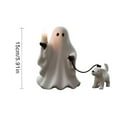 thumbnail image 7 of Dserhfy Ghost Pup Candle Holder Cute White Ghost Walking Dog Candlestick Resin Tabletop Figurine for Halloween Home Shelf Desk Decor, 7 of 7