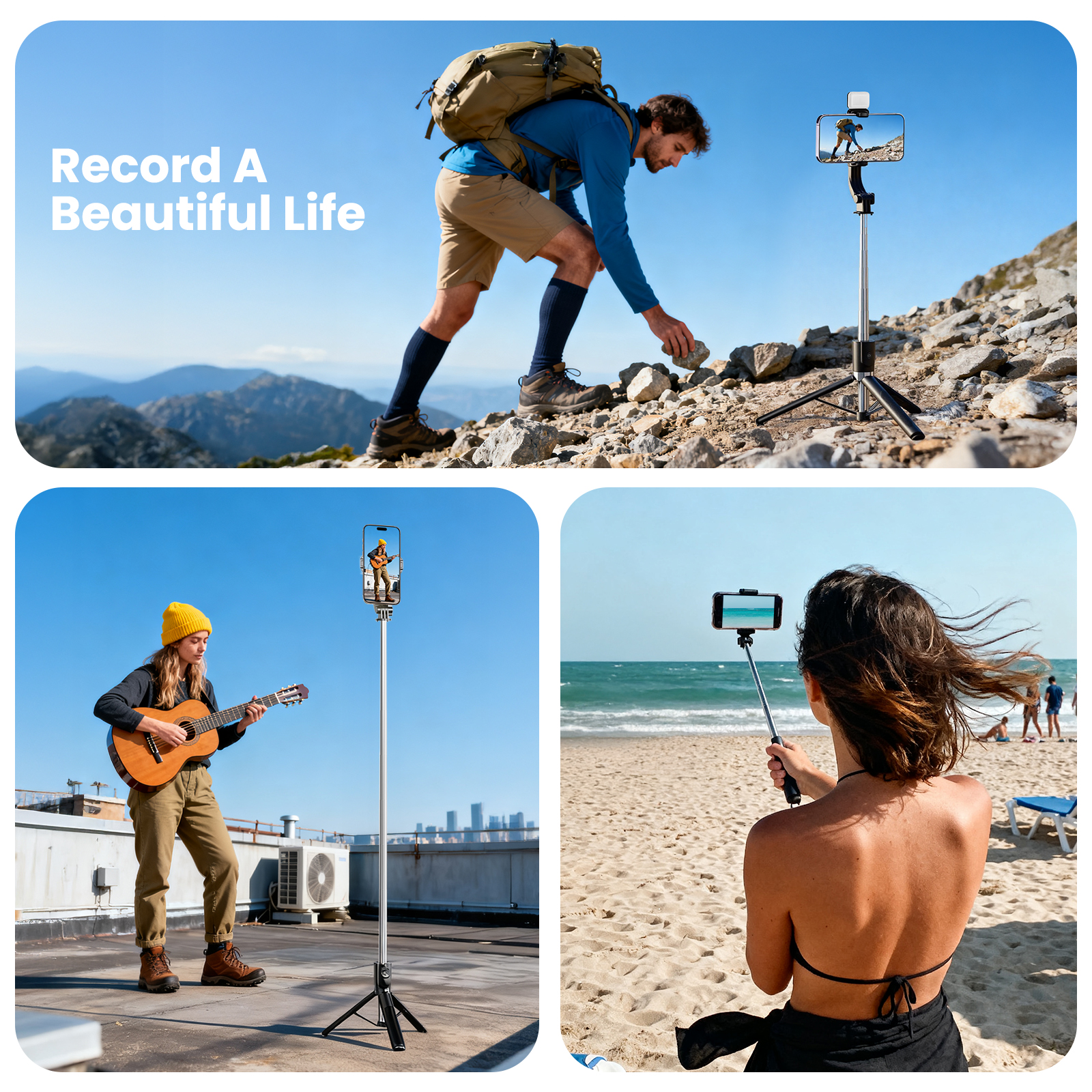 DaPlug 47" Extendable Selfie Stick Tripod with LED Light photo 7