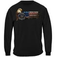 thumbnail image 4 of Firefighter Eagle And Flag Firefighter 100% Cotton Black T-Shirt 5X-Large, 4 of 9