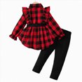 thumbnail image 5 of Toddler Girl Clothes Bowknot Ruffle Sleeve Top Floral Allover Pants Fall Winter Outfit Set 12 18 24 Months 2t 3t 4t 5t 6t Toddler Girls Winter Clothes,18-24 Months,Red, 5 of 9