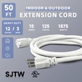 thumbnail image 2 of Cable de extensión para exteriores EP 15,2 m 12/3 SJTW 15A 125V blanco, 2 of 7
