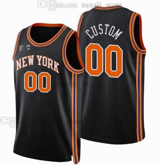 NBA-Mens Women Youth New York''Knicks''Custom 3 Josh Hart 30 Julius Randle  8 DaQuan Jeffries 0 Trevor Keels 11 Jalen Brunson Basketball Jersey 