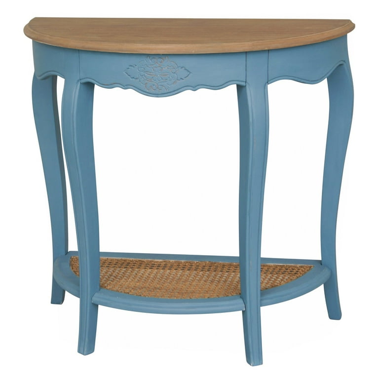International Caravan Ashbury Stradivarius Oak Veneer Half-moon Wall Table International Caravan Ashbury Stradivarius Oak Veneer Half-moon Wall Table