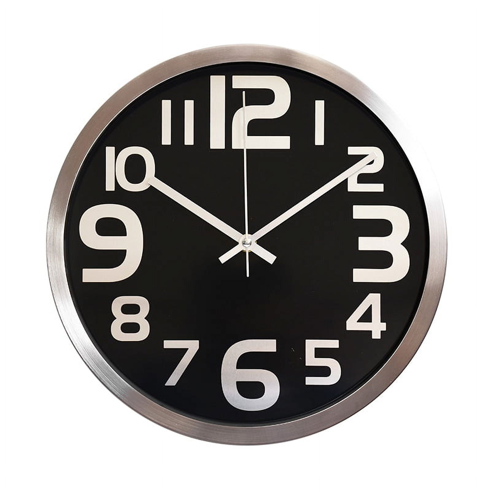 12 Inch Metal Modern Wall Clock Battery Operated Wall Clock