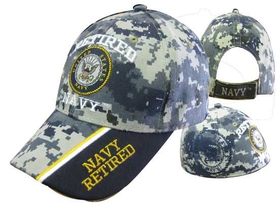 TOPW U.S Navy Veteran Emblem Crest Digital Camo ACU Embroidered Cap Hat 