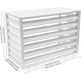 thumbnail image 2 of Air Conditioner Fence Panels AC Fence 4 Panels Outdoor Privacy Fence Covers, Condenser Protective Cover,Aluminum Alloy AC Privacy Screen Perfect to Trash Can Enclose Pool Equipment and A/C Units, 2 of 18