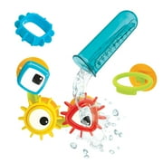Yookidoo Kids Bath Toy - Spin N Sort Water Gear - Childrens Sensory Water Wheel Set That Attaches to Any Size Tub - Includes Suction Cups, 3 Googly Eye Gears, and Pourers