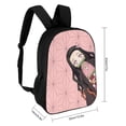 thumbnail image 2 of Kamado Nezuko Printed Backpack 17 Inch Shoulder Backpack Lightweight High-capacity Casual Daypack Bookbag, 2 of 8