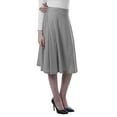 thumbnail image 5 of Moomaya Womens Jersey Skirts For Womens Plain Knee Length Swing Stretchy Summer Skirts - Z25, 5 of 7