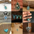 thumbnail image 3 of HOOUN Vintage Style Turquoise Moonstone Necklace Pendant Boho Western Women Jewelry-28#Moonstone dragonfly, 3 of 5
