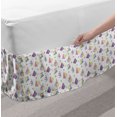 thumbnail image 2 of Vintage Bed Skirt, Traditional Memphis Colorful Pyramid Style Design Retro Eighties Nineties Pattern, Elastic Bedskirt Dust Ruffle Wrap Around for Bedding Decor, 4 Sizes, Multicolor, by Ambesonne, 2 of 2
