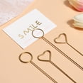 thumbnail image 2 of Visland 20 Pcs Greeting Card Holder Elegant Heart/Round Shape Metal Notes Card Holder Clips for Home Wedding Party, 2 of 7
