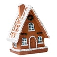 thumbnail image 4 of Estatua de casa en miniatura navideña, adorno de escritorio con luz, resina coleccionable Sin patrón de árbol, 4 of 9