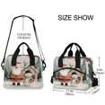 thumbnail image 3 of Lunch Bag Portable Crossbody Meal Bag Cooler Bag Insulated Lunch Bag Food Bag Handheld & Crossbody Design Beautiful Red Santa Claus, 3 of 6