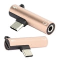 thumbnail image 3 of Usb C , Type-C To 3.5mm Assist Headphone Jack Adapter   Cable  Headset Adapter 2Pcs 2 In 1 With Bent Freely For   For LeEco, 3 of 8