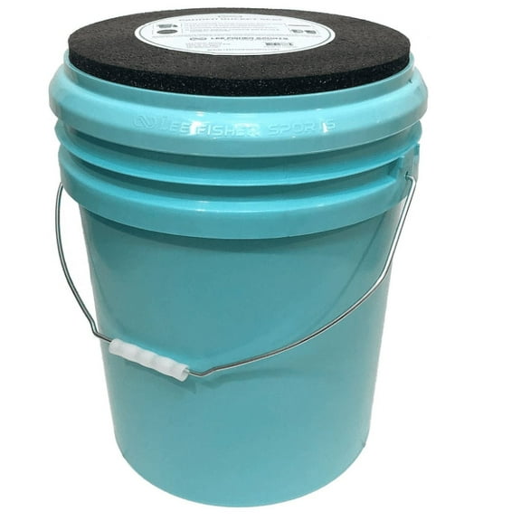 Bucket - 5 Gallon Bucket - Metal Handle with Padded Seat (Aqua Blue)