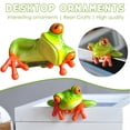 thumbnail image 5 of Resin Frog Figurine with Hollow Design Garden Patio Decor Unique Peeking Frog Statue for Outdoor Indoor Yard Living Room Home Decor Hand Painted, 5 of 9