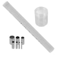 thumbnail image 4 of Pottery Clay Trimming Tool Cutting Clay Puncher for 1Set with Silver Metal, 4 of 5