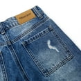 thumbnail image 4 of KIDSCOOL SPACE Girls Flare Jeans,Little Big Girl Ripped Wide Leg Summer Denim Pants,12-13 Years, 4 of 6