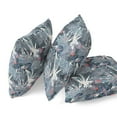 thumbnail image 3 of Amrita Sen Plant Illusion Suede Zippered Pillow with Insert in Dark Blue 18 x 18, 3 of 6