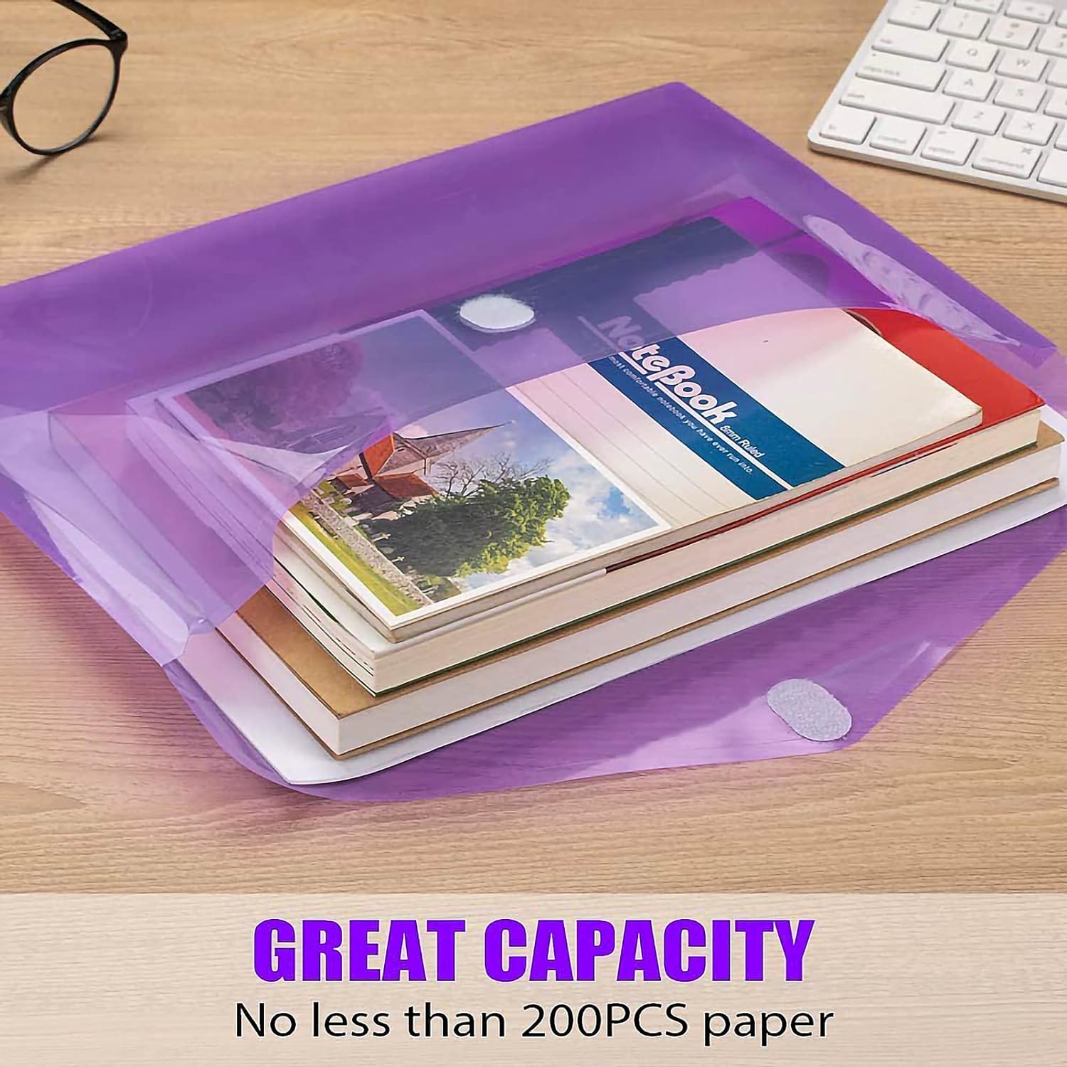 30 Pack Plastic Envelopes Poly Envelopes, HeavyDuty File Folders, Clear Folders with Pockets, Folders for Documents Letter A4 Size, Filing Folders, Paper Storage, Office School, 5Colored