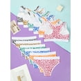 thumbnail image 5 of Girls Cotton Underwear 6-Pack for Age 10-14, Soft Breathable Briefs, Assorted Colors & Styles, 5 of 8