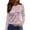 Pink #013, variant on Valentine Day Shirts for Women Love Heart Print Long Sleeve Funny Tops Crew Neck Cute Fashion Graphic Tee Complexion 2XL