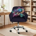 thumbnail image 3 of FOR U DESIGNS Turtle Paint Splatter Print Dining Chair Slipcovers with Arms, Waterproof Criss Cross Chairs Cover, Vanity Chair Protector, Mid Back Wide Seat Accent Chairs Covers, 3 of 8