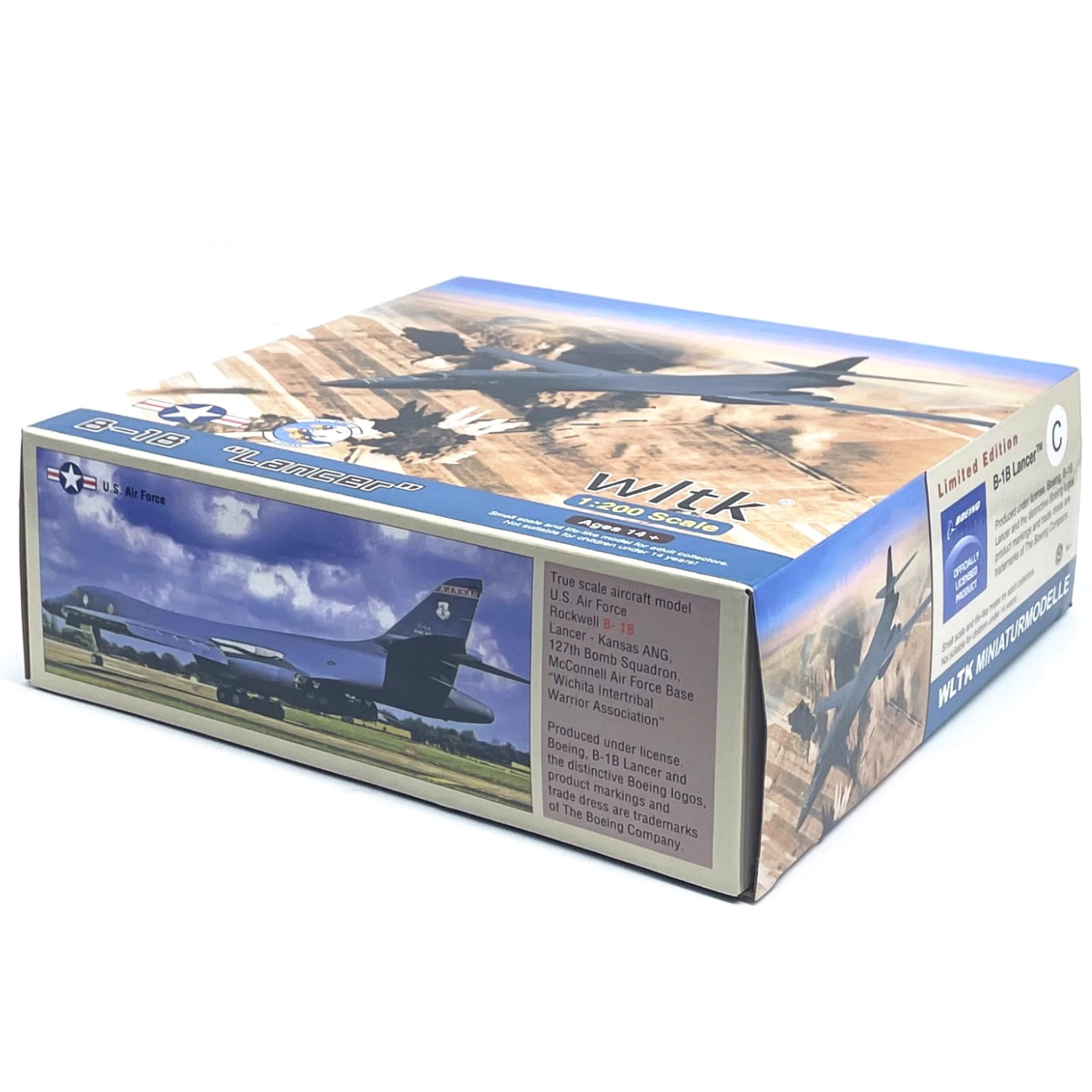 B-1B Fighter Diecast Model Airplane for Aviation Museums & Private Collections, Exact 1:200 Scale