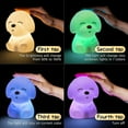 thumbnail image 5 of Night Light for Kids Room, Kids Night Light for Girls Baby and Toddler Gifts, Cute Puppy Night Lights Squishy Silicone Lamps Soft Nursery USB Rechargeable Portable Dog Animal LED Lights Color Changing, 5 of 7