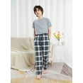 thumbnail image 4 of WORW Boys Pajama Pants - Cotton Flannel Plaid Loose Fit Pants with Pockets, 4 of 5