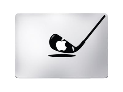 Mac Decals Golf Club - Notebook top decal - black