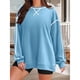 thumbnail image 4 of Sudaderas de Mujer de Larga, Cuello Redondo, Estilo Pullover, Ideales para Otoño e Invierno. con Cremallera Lateral, Perfectas para Salir. Azul L, 4 of 10