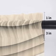 thumbnail image 5 of Teal Beige Ombre Valance Curtains for Kitchen/Living Room/Bathroom/Bedroom Window, Rod Pocket Small Topper Half Short Window Curtains Voile Sheer Scarf, Moire Modern Abstract Art Geometric 42"x18", 5 of 8
