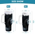 thumbnail image 3 of Stainless Steel Tumbler with Straw and Handle, Double Wall Insulated Tumblers, A Skull, 3 of 9