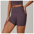 thumbnail image 2 of LYMAYTER Women Yoga Shorts for S-XL Casual High Waist Tummy Control Running Yoga for Workout Shorts, 2 of 9
