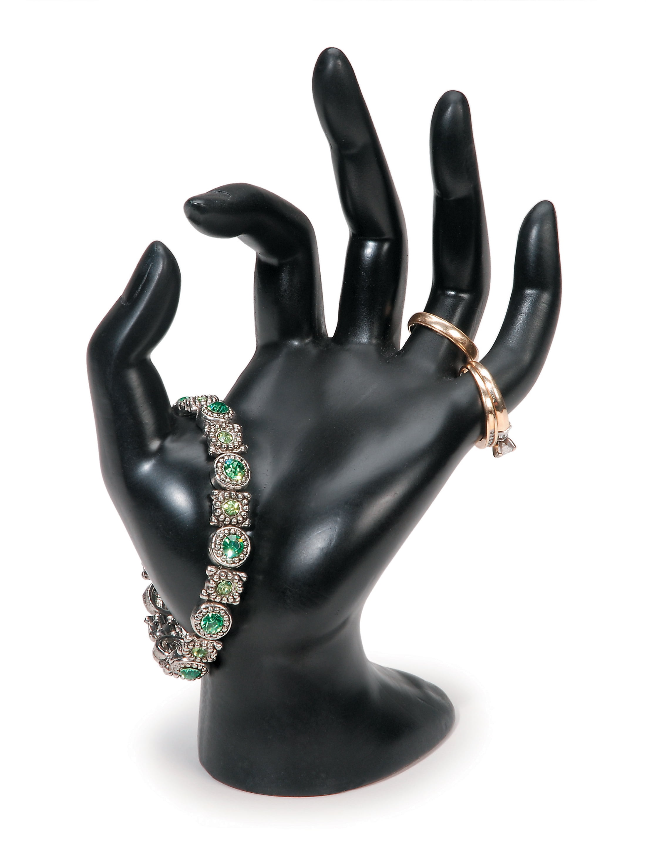 White 1 Pair Male Display Holder Mannequin Hand Jewelry Ring Bracelet Stand Rack