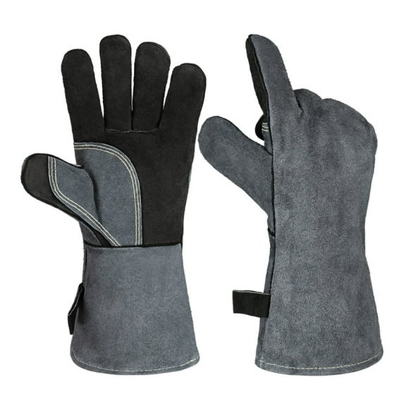 500 Heat Resistant Work Welding Gloves Leather Forge Welding Glove 40CM With Long Sleeve Work Welding Gloves ,Safe Material