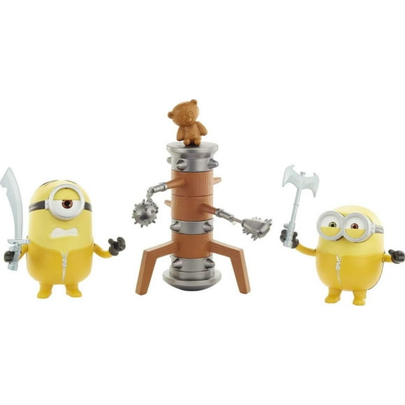 Minions: The Rise of Gru Movie Moments Martial Arts Minions Action Figure Interactive Toy with Articulation & Kung Fu Movie Scene Training Accessories