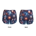 thumbnail image 6 of Uemuo Fireworks1 Pattern Women's Athletic Shorts High Waisted Running Shorts with Liner Pockets Gym Elastic Workout Shorts-Medium, 6 of 9