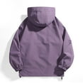 thumbnail image 4 of Mens Full Zip Up Windbreaker Casual Bomber Jacket Hooded Waterproof Tactical Rain Coats Thicken Winter Outerwear, 4 of 4
