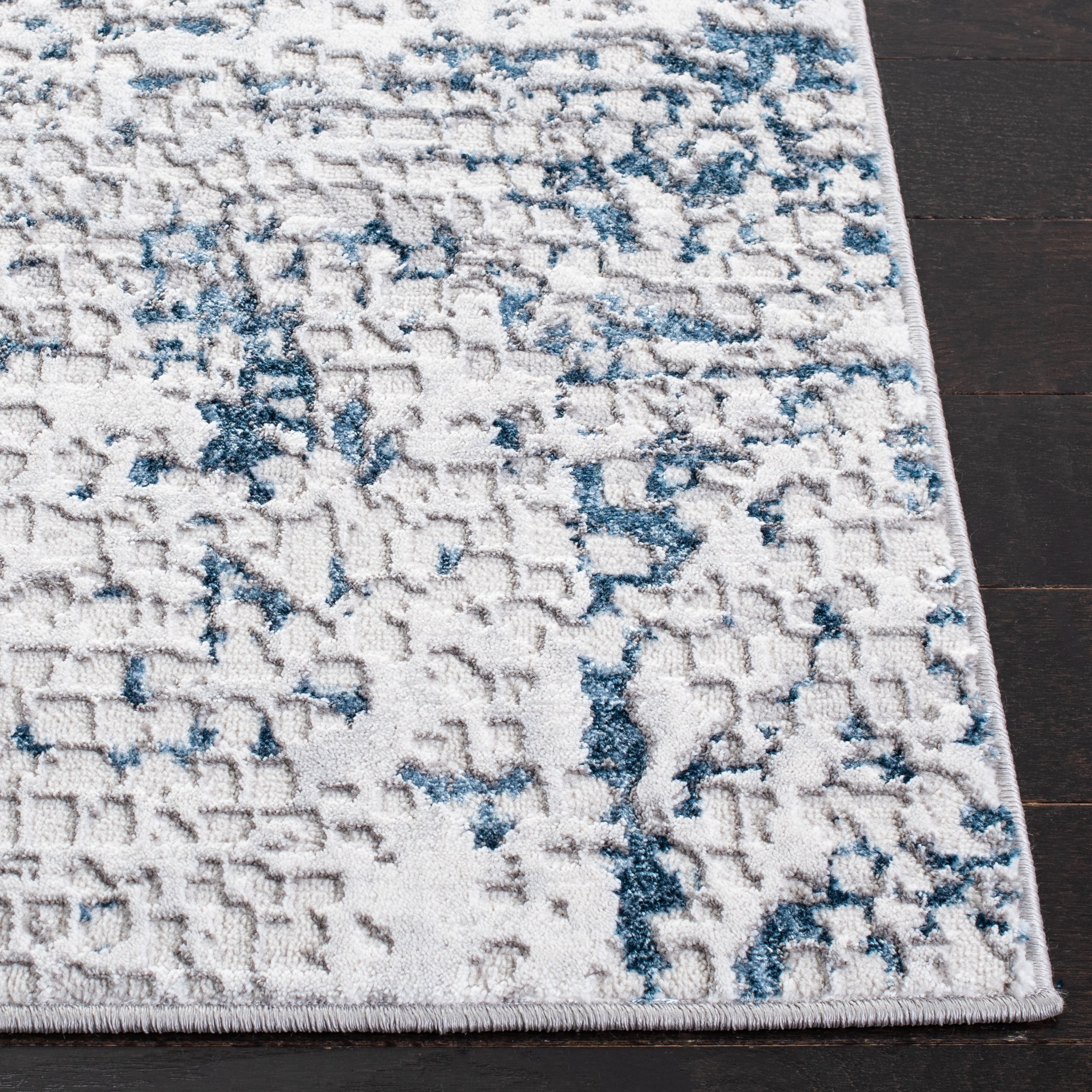 SAFAVIEH Amelia Jimmy Dot-Print Area Rug, Gray/Blue, 4'5" x 6'5"