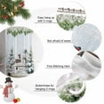 thumbnail image 4 of Christmas Snowman Shower Curtain, 36" x 72", Xmas Tree Snowflake Bird Winter Blue Board Waterproof Bathroom Curtain Washable Shower Curtain Set with 12 Hooks, 4 of 6