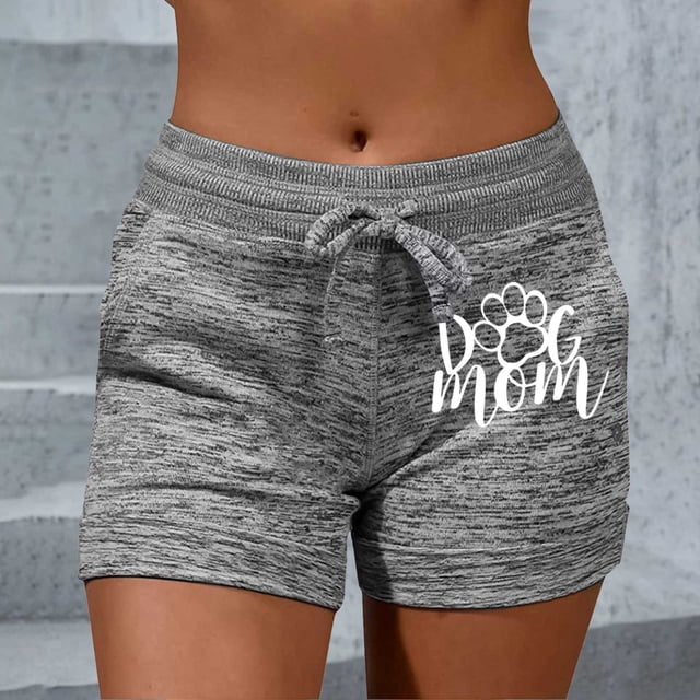 WILLBEST Pantalones Casuales elegantes para Mujer para Yoga y Deportes: Shorts Elásticos con Lazo y Estampados de Moda. Mediana