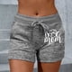 thumbnail image 1 of MKLEKYY Pantalones deportivos para mujer, pantalones de yoga estampados a la moda para mujer, pantalones cortos deportivos casuales con lazo elástico, 1 of 3