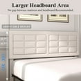 thumbnail image 4 of VECELO Queen Bed Frame with 4 Storage Drawers & USB Ports, Modern Button Tufted Upholstered Platform Bed Frame with Adjustable Headboard, No Box Spring Needed, Beige, 4 of 9
