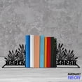 thumbnail image 2 of Handmadetneonsign Lavender Flower Metal Bookends, Lavender Name Bookend, Floral Table Bookshelf Decor 80314, 2 of 4